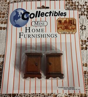 New in Package Vintage Doll House Furniture Dark Night Stands